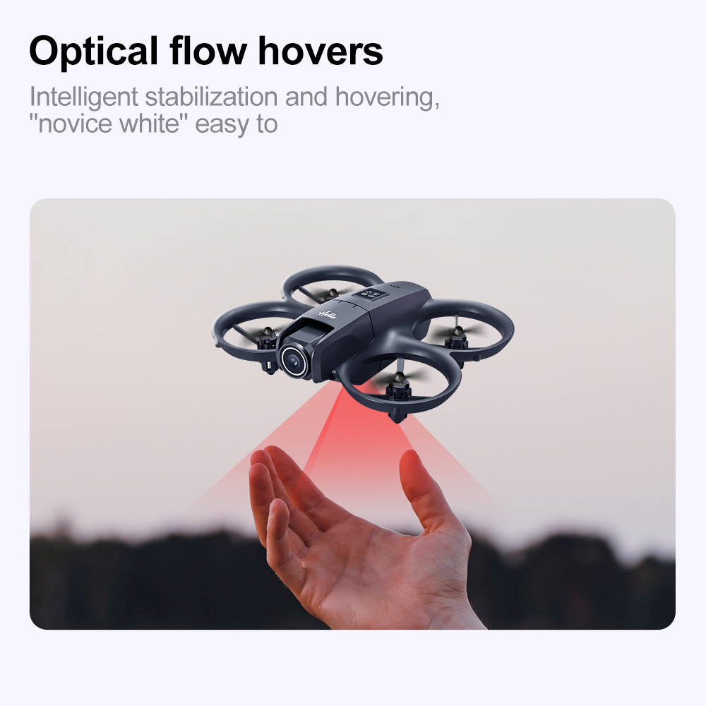 ZFR E66 AIR MINI WiFi FPV with 4.3inch Display Dual Camera 180° Electrically Adjustable Optical Flow Hover Automatic Obstacle Avoidance Circle Protection Kids Gifts 2.4G 4CH 6-Axis Remote Control RC Toys Drone Quadcopter RTF