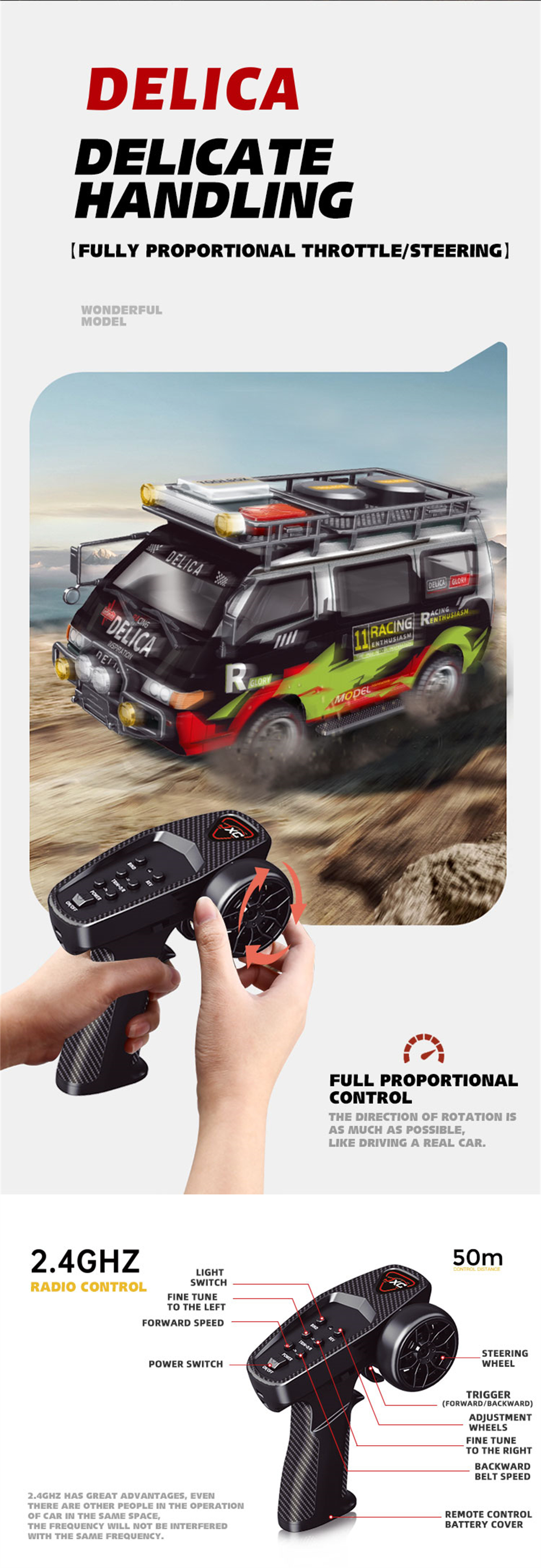 SG Pinecone Forest JXC5813B 1/24 2.4G 3CH 4WD RTR DELICA RC Car Vehicle Models Full Proportional Control