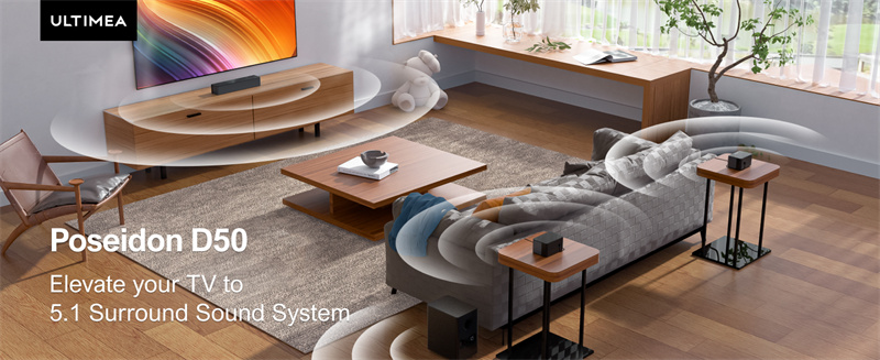 ULTIMEA ポセイドンD50 5.1サウンドバースピーカー Bluetooth対応 6