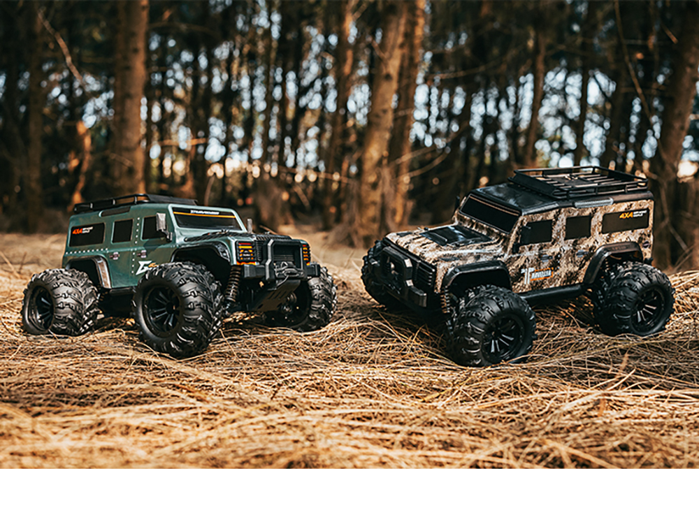 Funsky G2201 2.4G 1/16 4WD RC Car With LED Light High Speed Desert Truck Vehicle Models