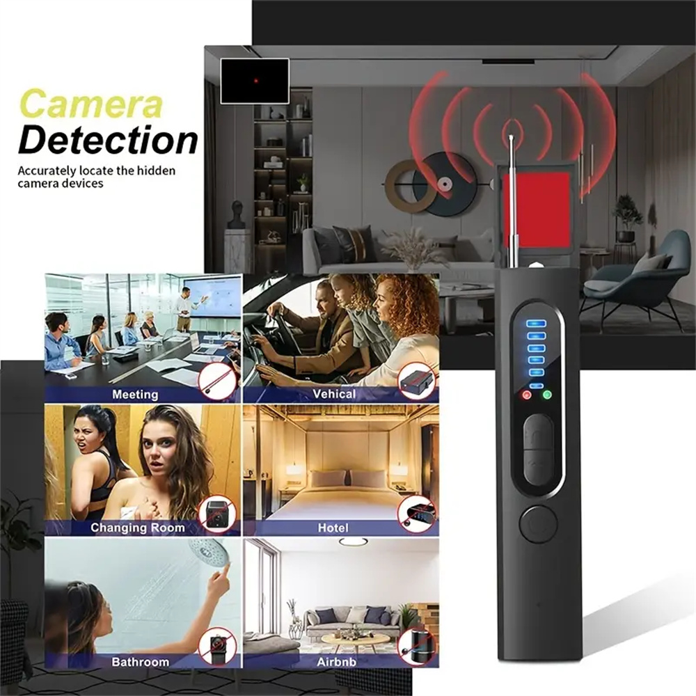 X13 Hide Camera Detector Bug Detector, Listening Device Detector GPS Tracker Detector Bug Sweeper RF Wireless Signal Scanner For Home Office Travel