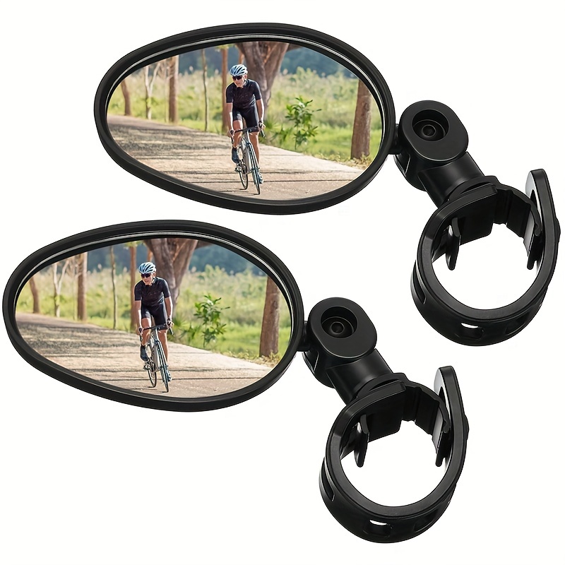 2pcs Bike Mirrors 360 Degree Adjustable Rotatable Handlebar Mirror Wide Angle Bicycle  Rear View Mirror For Mountain Road Bike