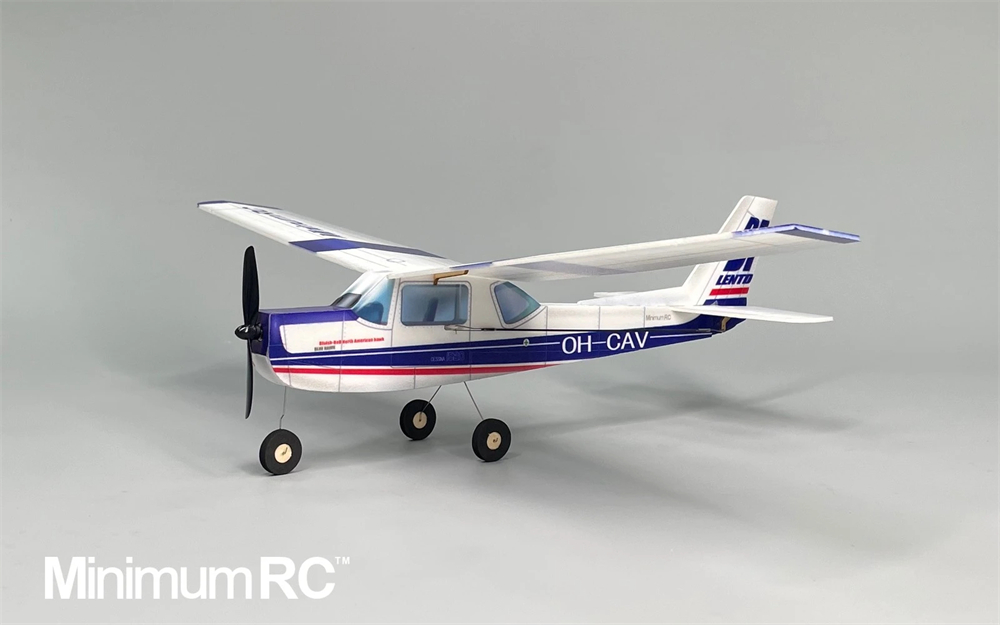 MinimumRC Cessna-152 Skyline Blue 360mm Wingspan 2.4GHz 3CH Gyro Stabilization Trainer RC Airplane KIT with Brushed Motor