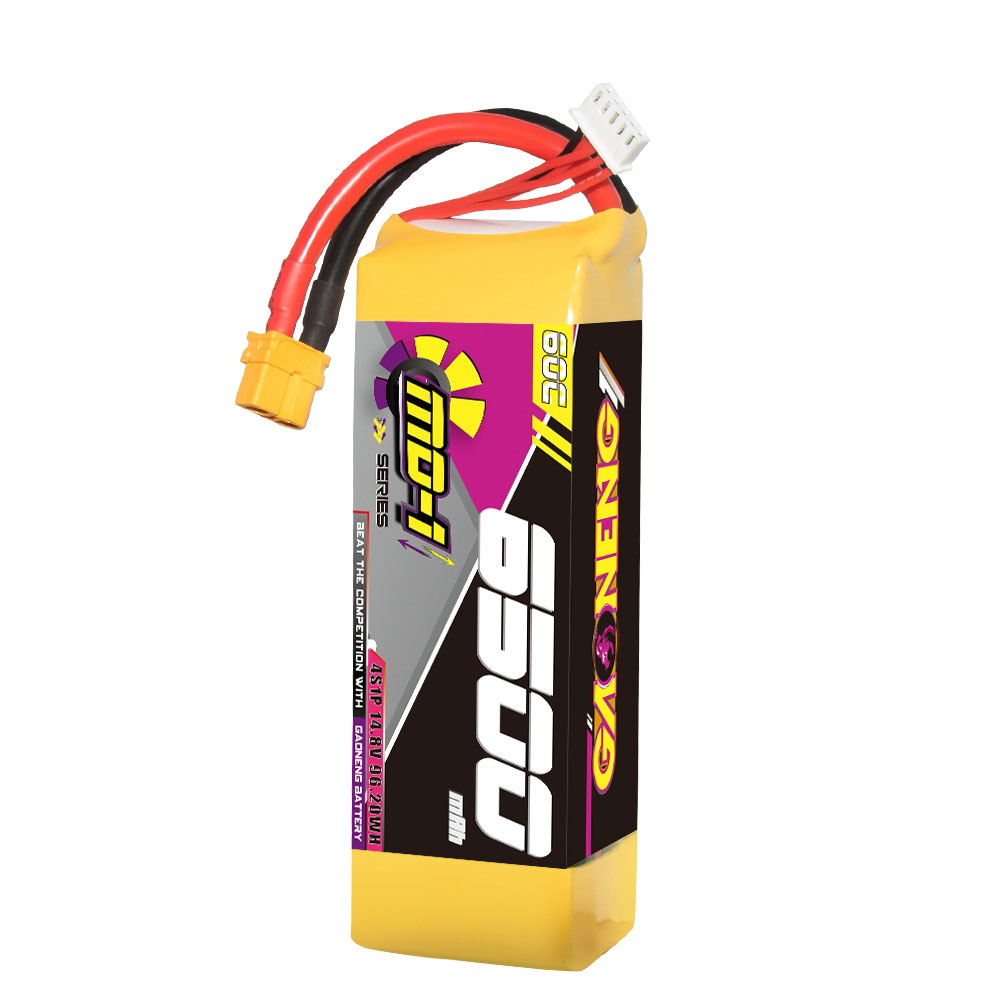 Gaoneng GNB 14.8V 6500mAh 60C 4S LiPo Battery T Plug / XT60 Plug for 1/8 Scale RC Car 700 Helicopter Airplane