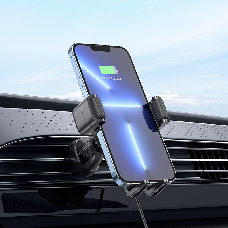 HOCO HW1 15W 10W 7.5W 5W Wireless Charger Car Air Vent Fast Wireless Charging Holder for iPhone 14 13 12 for Huawei Mate50 for Xiaomi 13pro for Oppo Reno9 for Samsung Galaxy S23