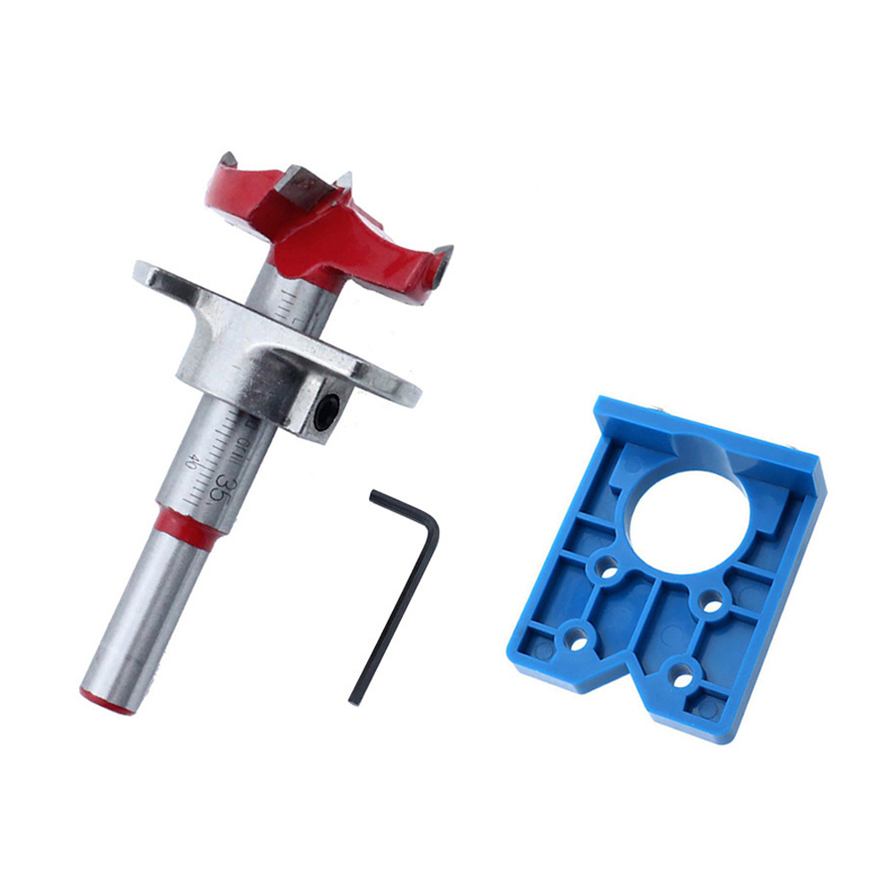 35mm Hinge Drilling Jig Set Concealed Guide Hinge Hole Drilling Locator Woodworking Hole Opener Door Cabinet Accessories Tools