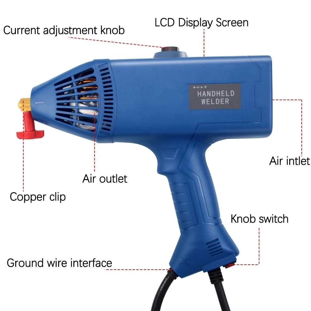 5000W EU/US Plug 110V/220V Tig Mig Digital Arc Welding Machine Handheld Welder Electrical Tools Spot Welding 2~14mm Group