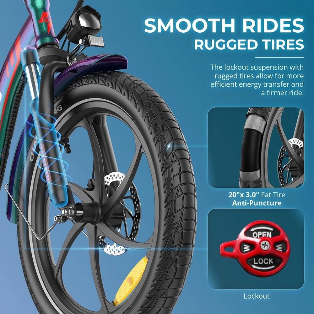 [EU Direct] FAFREES F20+ PRO Electric Bike 36V 22.5AH Battery 250W Motor 20inches Tires Cadence Sensor 85-100KM Max Mileage 140KG Max Load Folding Electric Bicycle