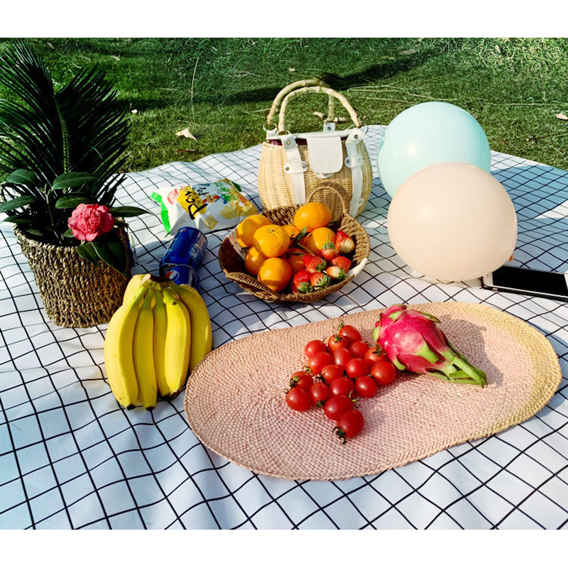 Thickened Picnic Mat Moisture-Proof Outdoor Camping Mat Portable Travel Waterproof Grid Mat