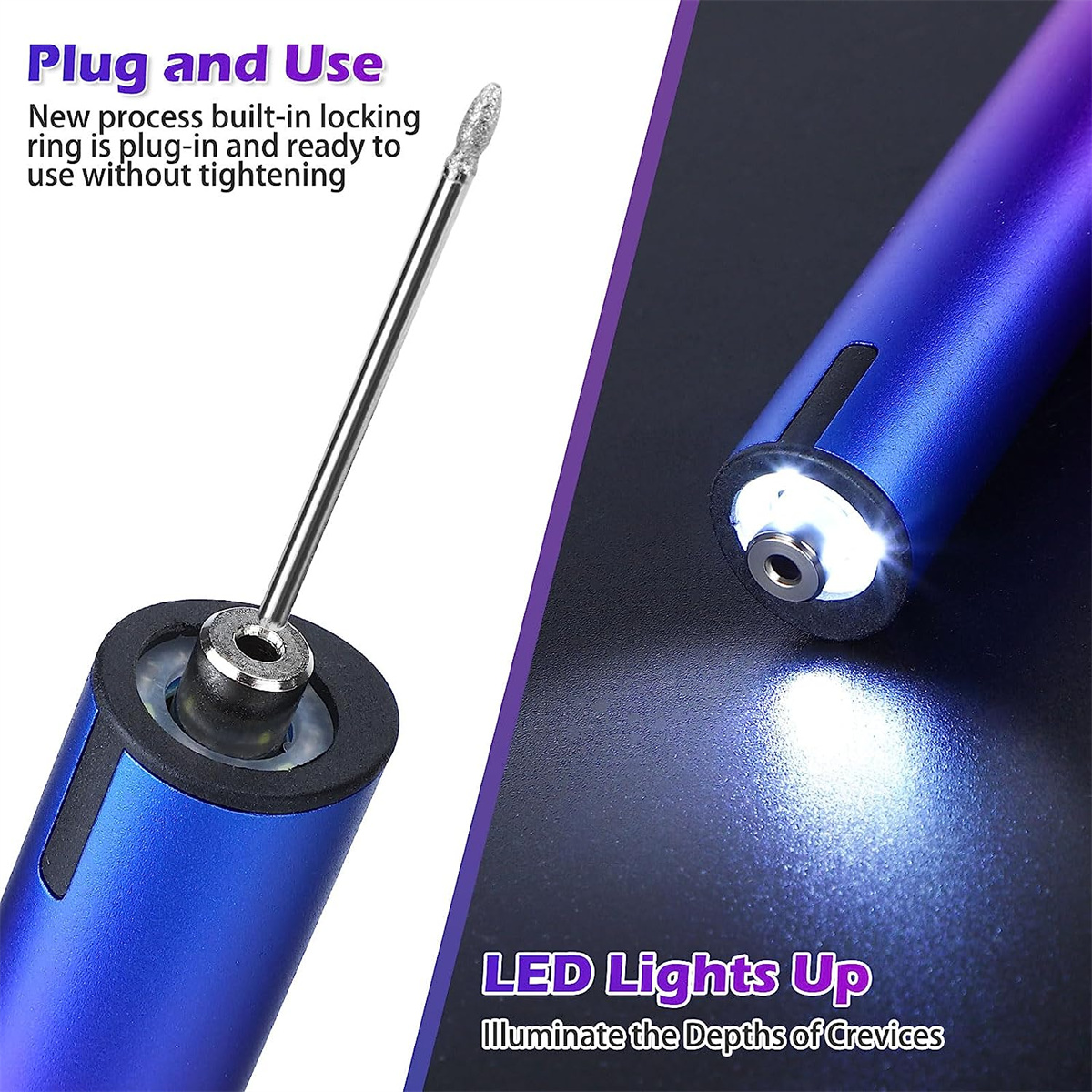 Electric Engraving Pen Kit 5000-20000 RPM Cordless Rechargeable Grinding Pen with 36 Bits Portable Mini Engraver Tools DIY Rotary Etching Pen for Carving Glass Metal Jewelry Wood Manicure