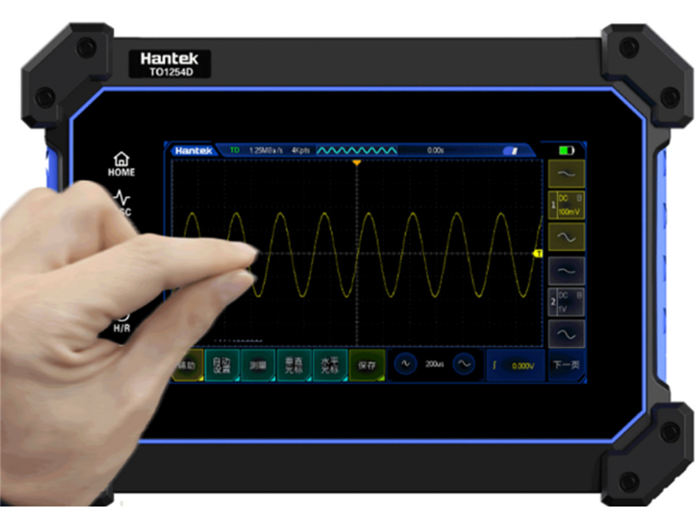 Hantek TO1204D Digital Oscilloscope Multi-Function Touch Screen 250MHz Bandwidth 1GS/s Sampling 8M Storage High Precision Multimeter