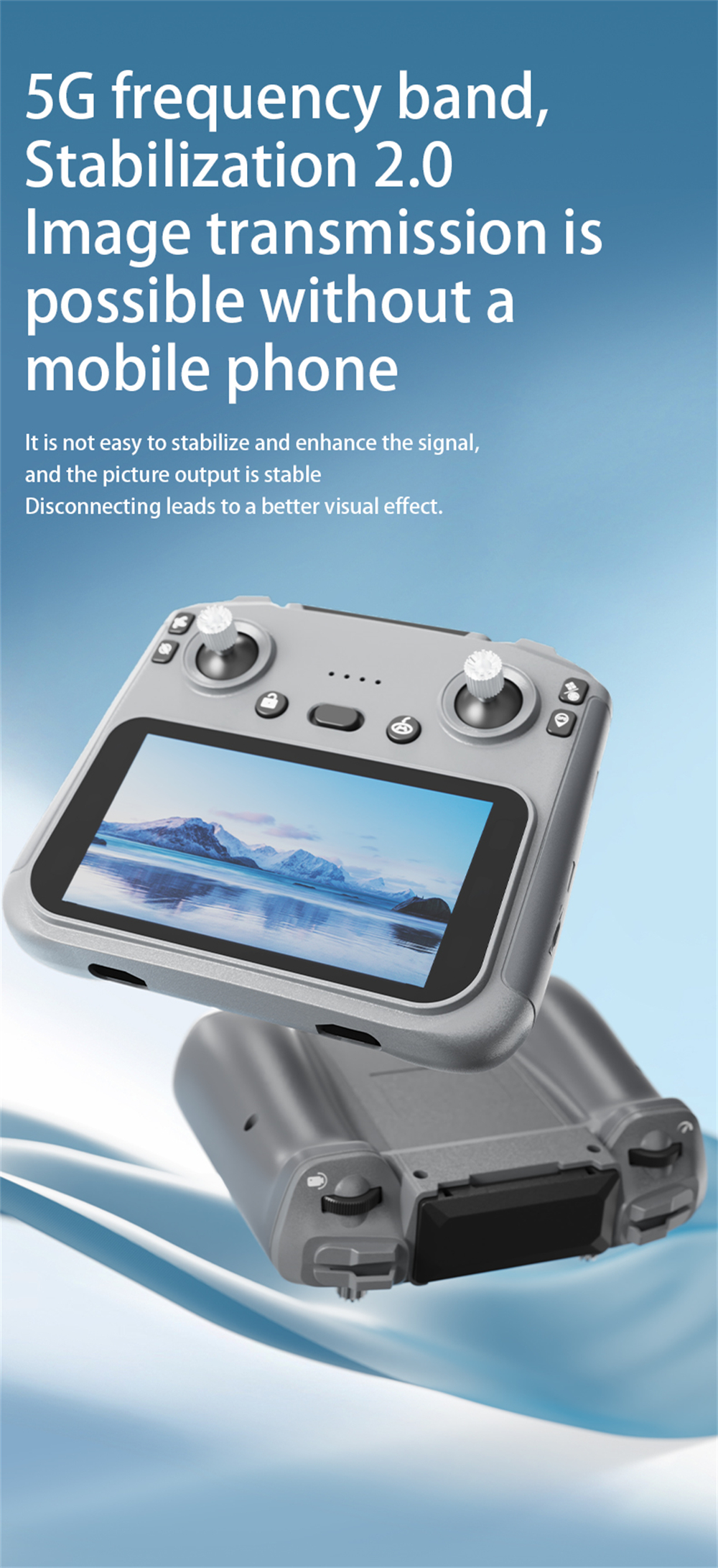 LYZRC L300 Ultra GPS 5G Digital FPV with 5.9inch Touchable LCD Screen Controller 4K HD Dual Camera Servo Gimbal 360° Obstacle Avoidance Brushless Foldable RC Drone Quadcopter RTF