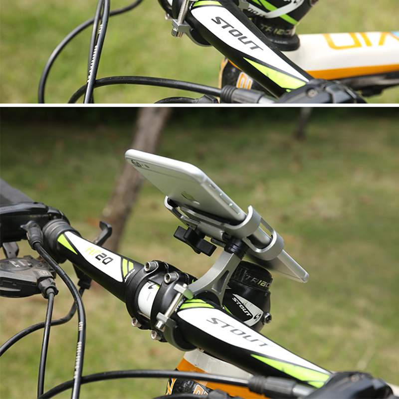 Handlebar Mount Holder Aluminum Motorcycle Bike Bicycle Anti-vibration Fixed Bracket