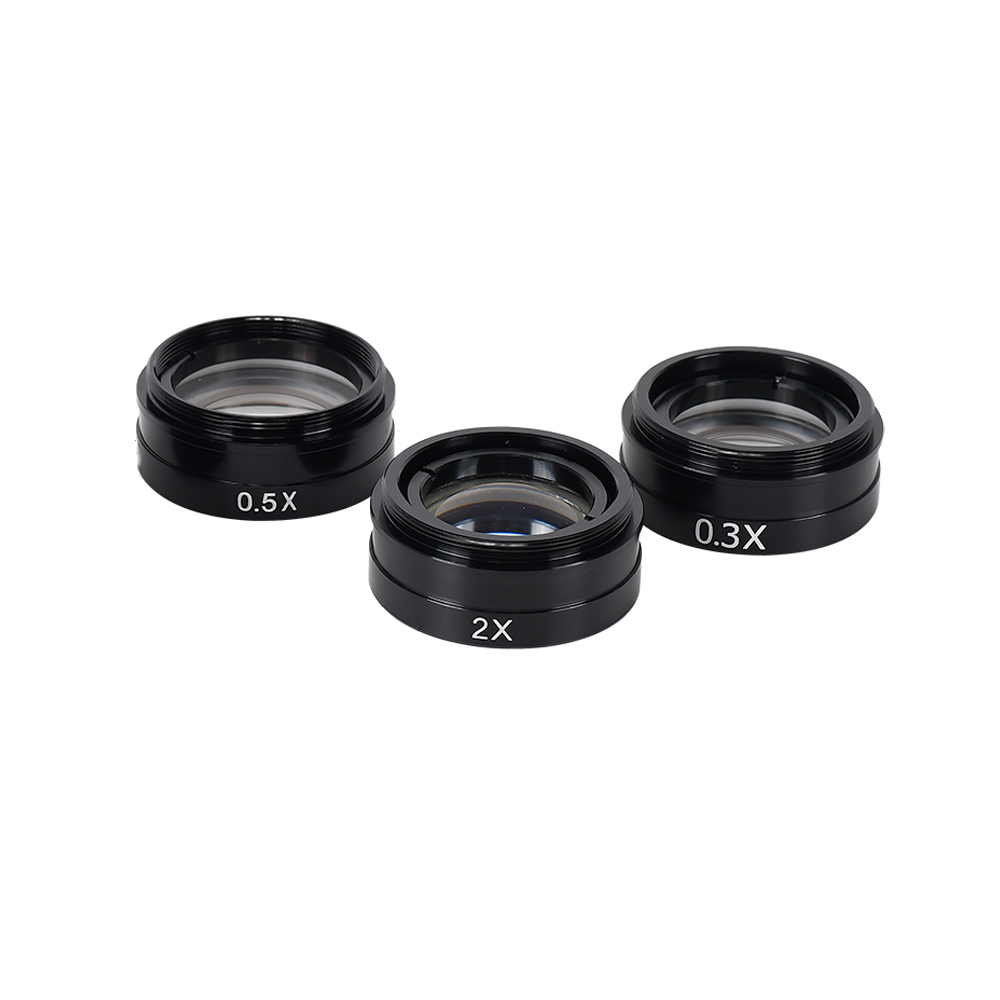 HAYEAR Versatile 0.3X 0.5X 2X Barlow Lens Set for C-MOUNT Industrial Microscope 42mm Mounting Thread Enhanced Precision High Magnification Imaging