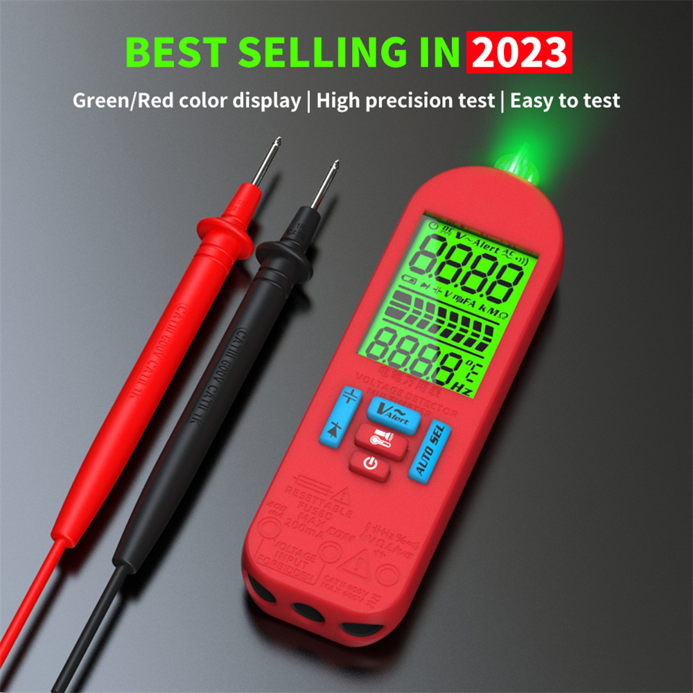 BSIDE A2 TechMaster TM-2000 Digital Multimeter Versatile Auto-Range Electrical Tester with LCD Display and 6000 Digit Accuracy