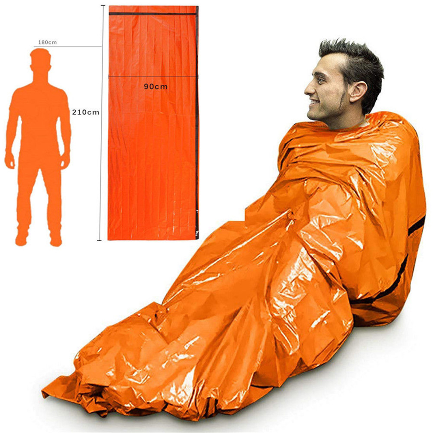 Reusable Sleeping Bag Camouflage Waterproof Emergency Sleeping Bag First Aid Sleeping Bag Thermal Survival Camping Sleeping Bag