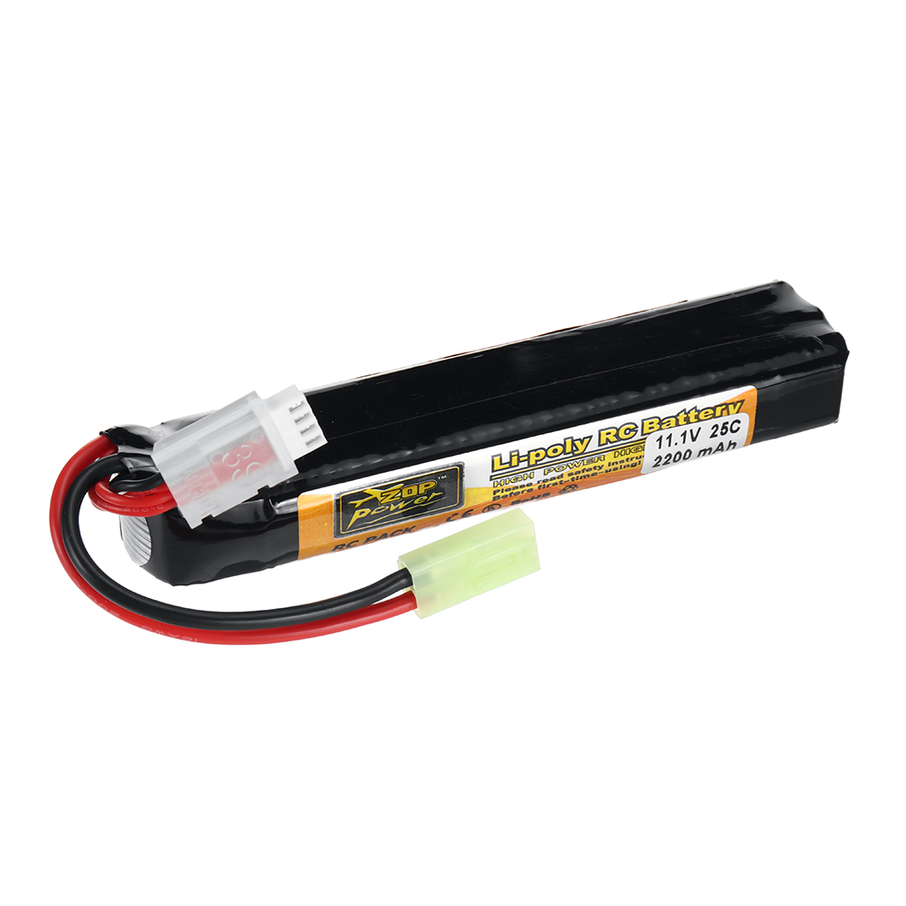 ZOP Power 11.1V 2200mAh 25C 3S LiPo Battery Tamiya Plug With T Plug Adapter Cable for RC Car