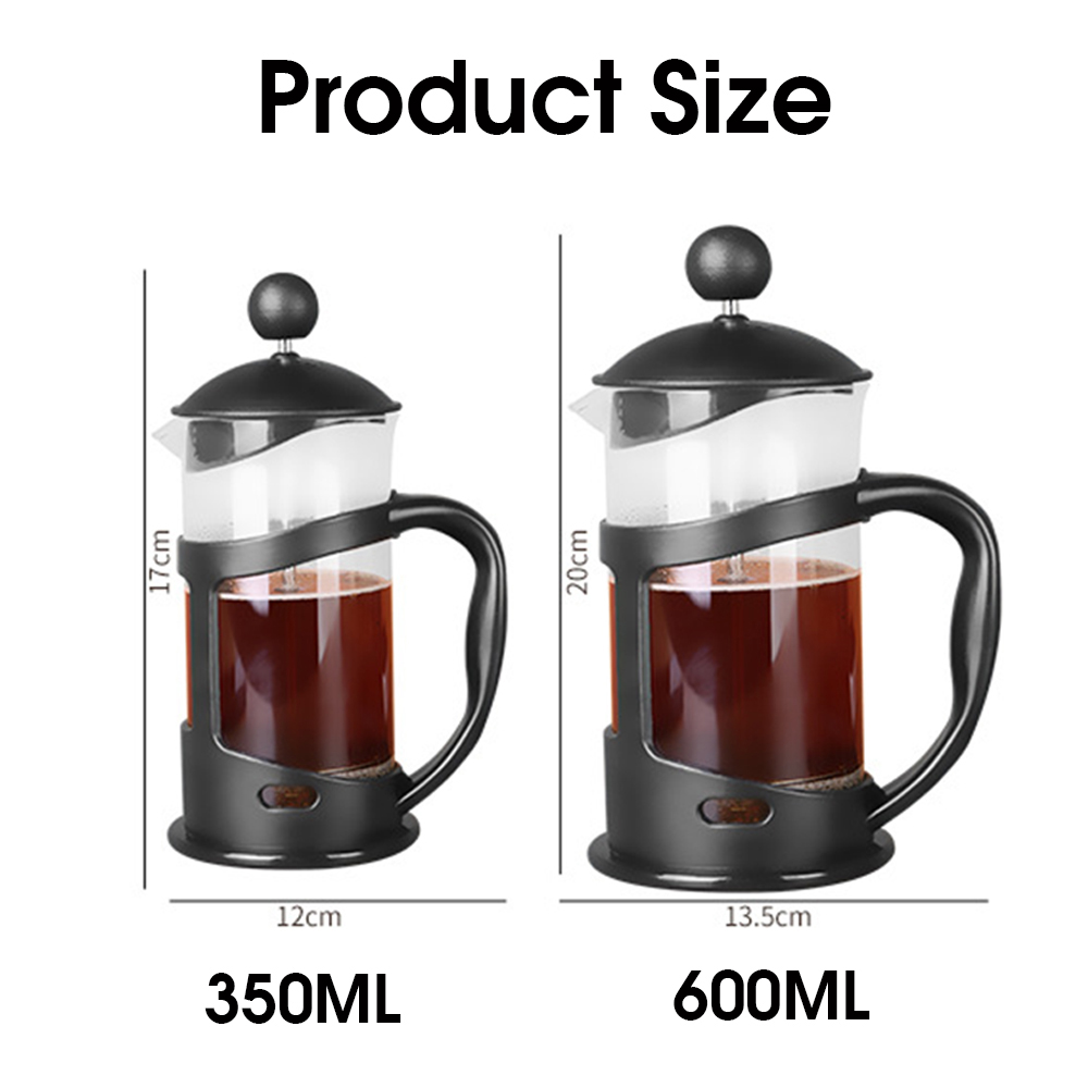 350ml/600ml Coffee Press Coffee Maker Small Press Perfect for Morning Coffee Flavor Coffee Brewer with Filtration