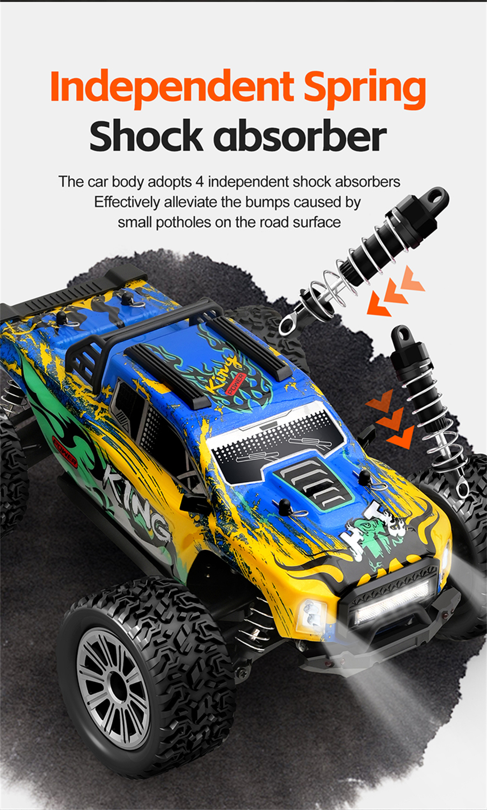 WLtoys 164018 1/16 2.4G 4WD 35KM/H High-speed RC Car Off-road Electric Truck RTR Vehicle Model