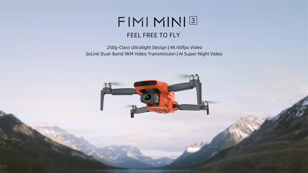 FIMI X8 MINI 3 BNF without Remote Control Battery SoLink 9KM FPV Super Night Video Mode With 4K 60fps 1/2
