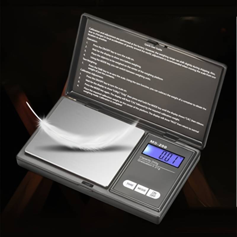1PCS Jewelry Mini Stainless Steel Electronic Scale Digital Pocket Scale Gold Gram Balance Weight Scale Portable Pocket Scale