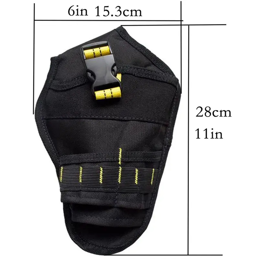 Multi-Pocket Cordless Power Tool Holster Lightweight Drill Holster with Single Hook & Metal Clip for Easy Attachment Ideal for Organized and Effortless Tool Management