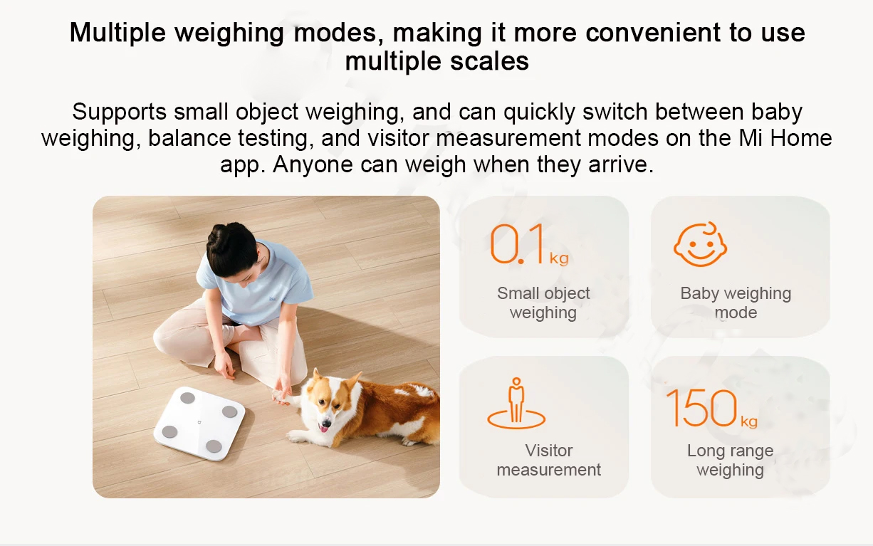 Xiaomi Mijia S400 Bluetooth 5.0 Intelligent Home Body Fat Scale