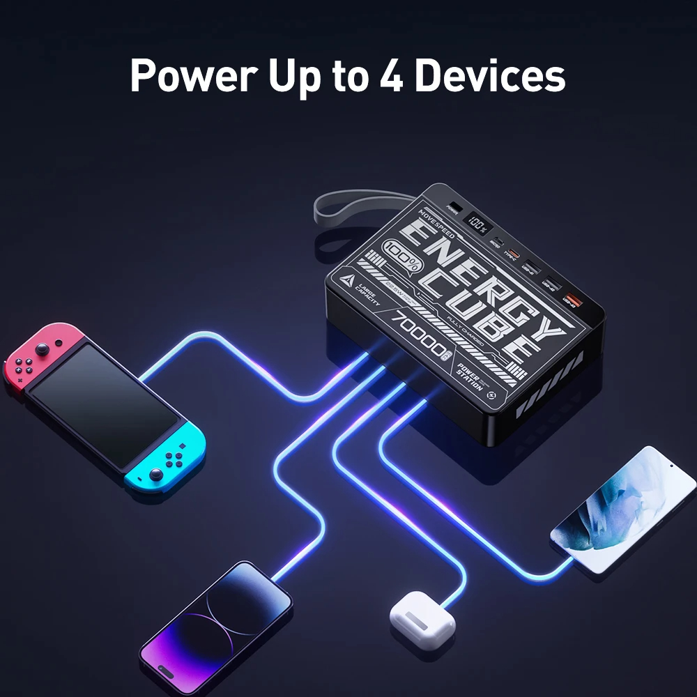 MOVESPEED Z70 powerbank többportos töltés