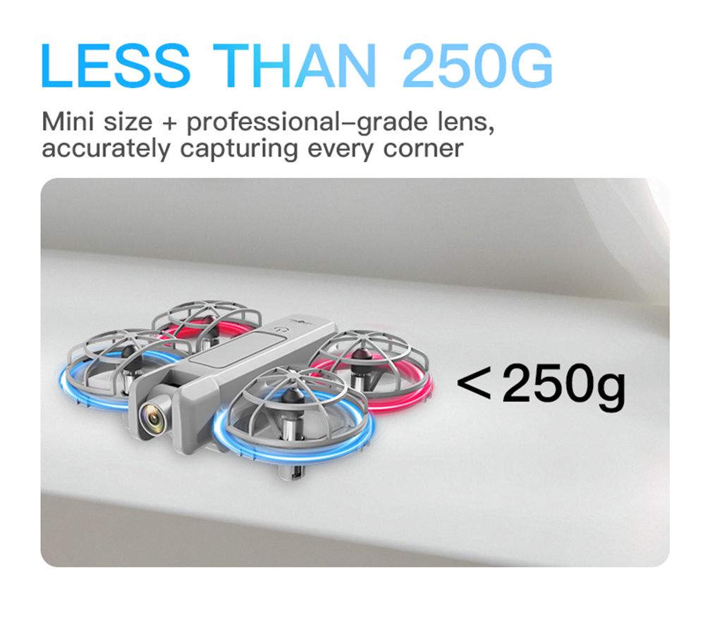 KFPLAN KF600 WiFi FPV with Screen Controller HD Camera Optical Flow Hover Circle Protection Kids Gifts Dazzling Lights 2.4G 4CH 6-Axis Remote Control RC Toys Drone Quadcopter RTF