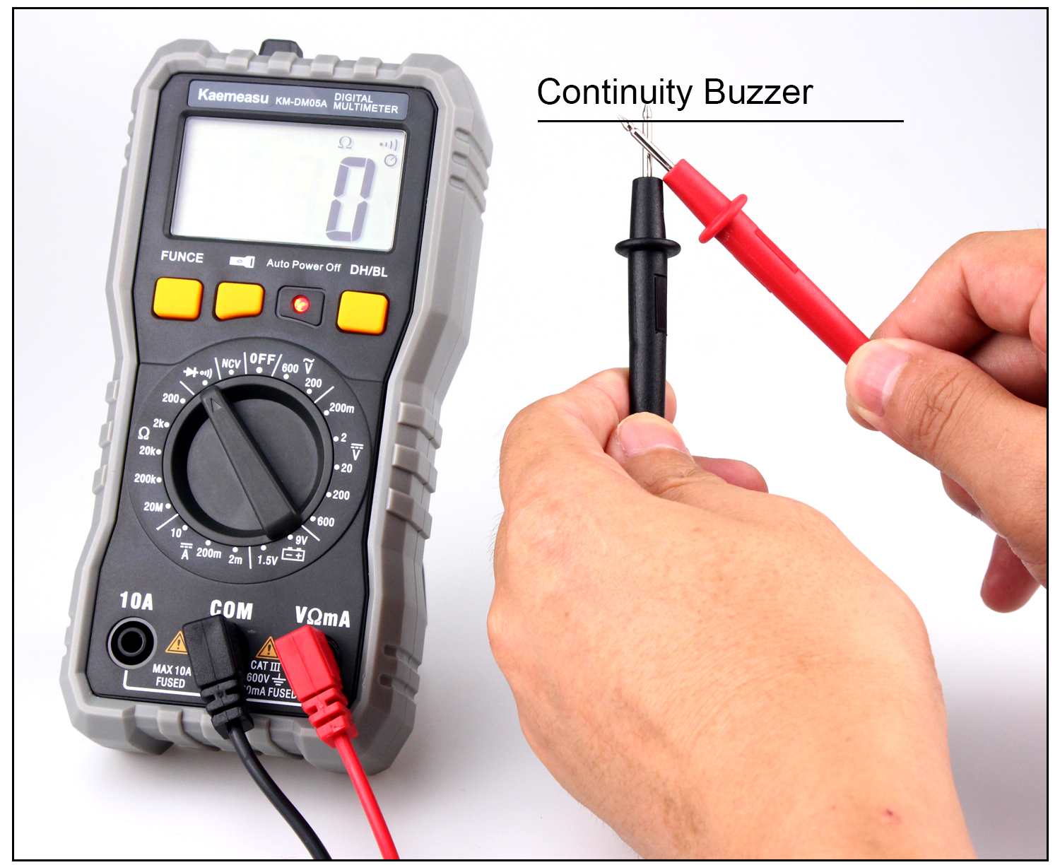 Kaemeasu KM-DM05A Multimeter Pro Compact Digital Multimeter with LCD Display Accurate DC/AC Voltage DC Current Resistance Measurement Portable Electrical Tool for Fieldwork with Overload Protection User-friendly for Home Use and Professionals