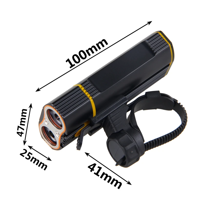 DL12 Bike Headlight 10400mAh Battery Power Display IPX6 Waterproof 5 Light Modes 360° Rotation Aluminum Alloy Front Light Flashlight for Bicycle Motorcycle Scooter