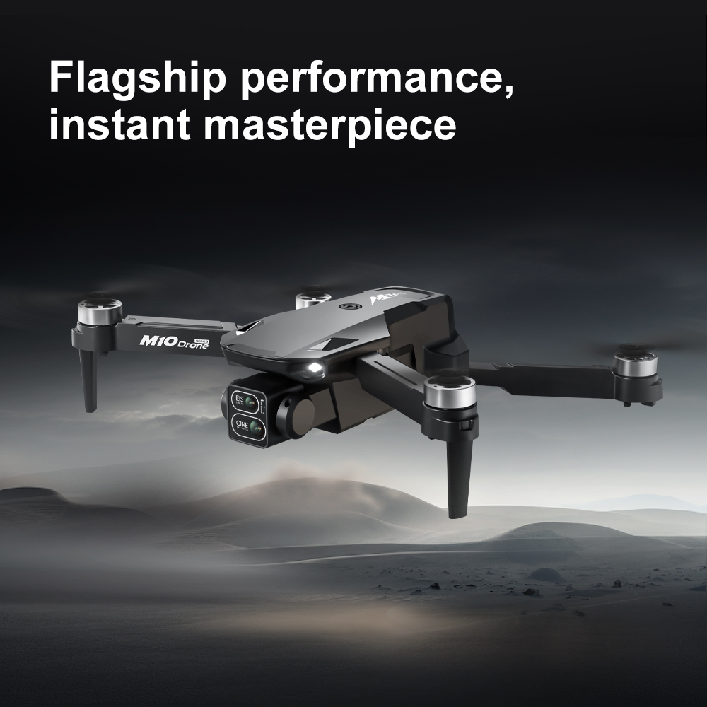 WLRC M10 WiFi FPV with 5.6inch Photographable Detachable Display Screen Controller Dual Camera Servo Gimbal Optical Flow Hover Brushless Foldable RC Drone Quadcopter RTF