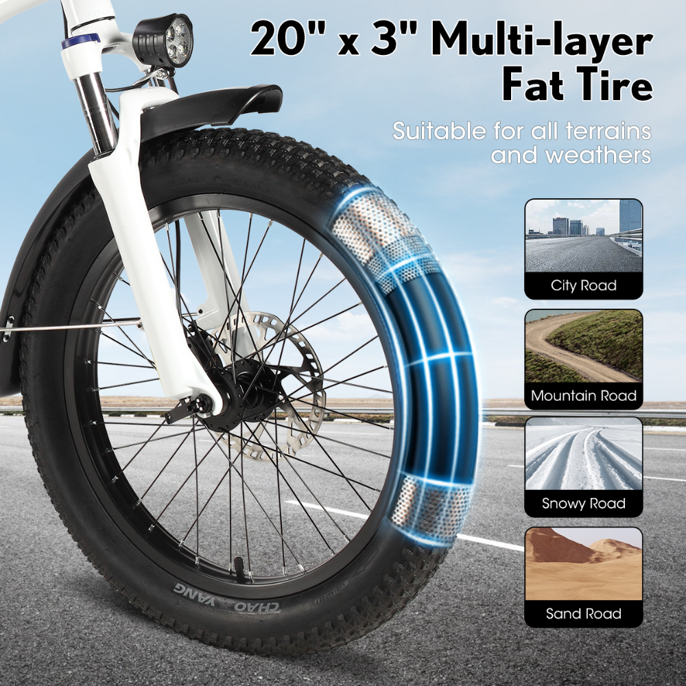 [EU DIRECT] PHILODO Traveller Electric Bike w/ Baskets & Rear Rack Shelf 48V 17.5Ah Battery 750W Motor 20inch Tires 60KM Mileage Range 200KG Max Load Electric Bicycle