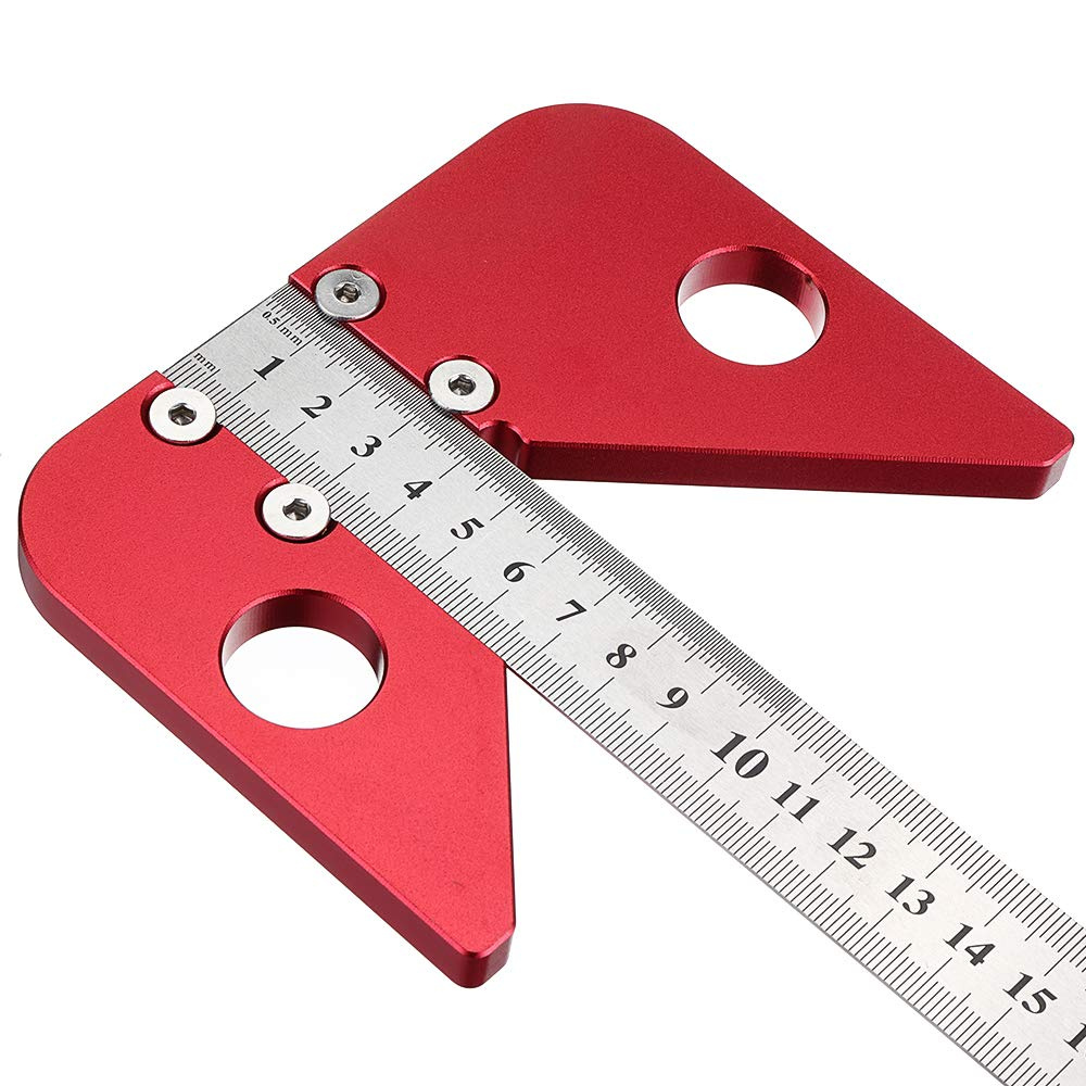 30cm Center Woodworking Ruler 45 Degrees Angle Line Caliber Marking Ruler Wood Measuring Scribe Tool