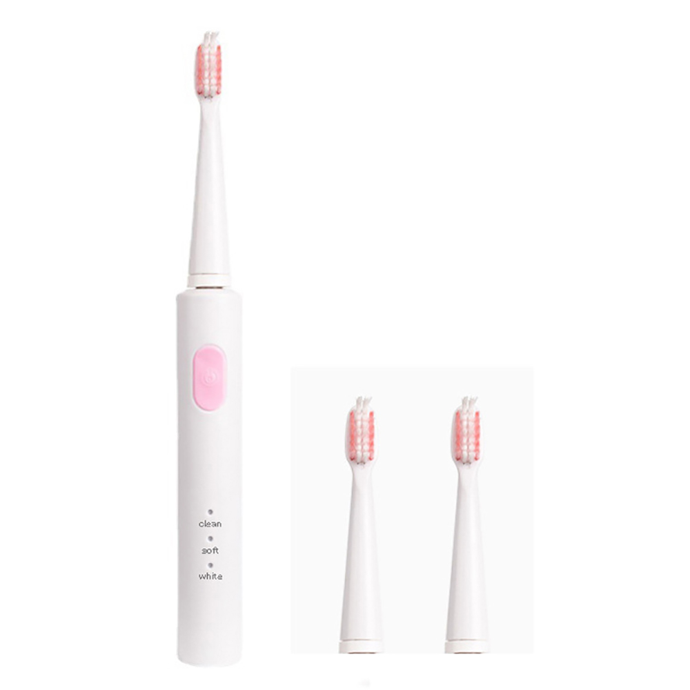 BORUI IPX7 3 Mode Battery Operated Electric Toothbrush with 3 Brush Heads Oral Hygiene Health Products