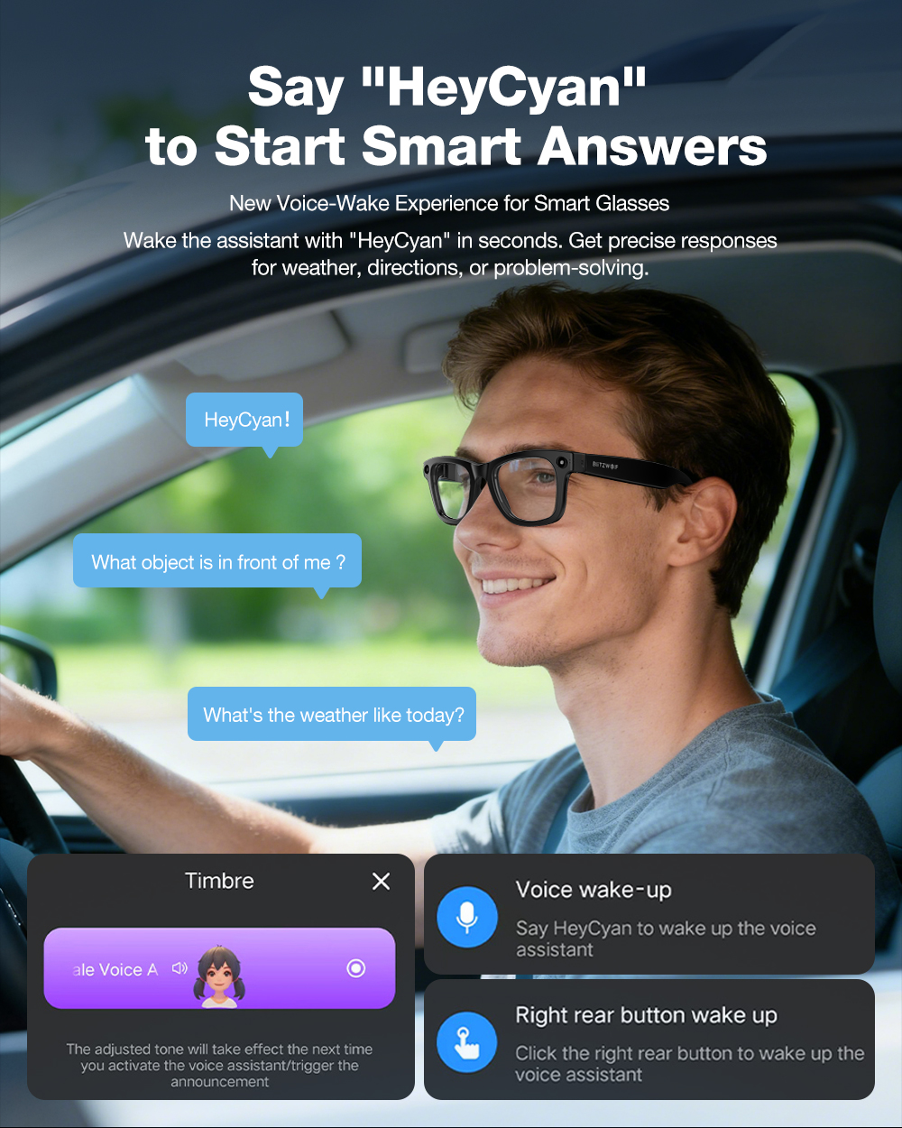 BlitzWolf BW-AG1 Pro AI智慧眼鏡詳細評測 10 隆重介紹 BlitzWolf BW-AG1 Pro 的觸控功能。