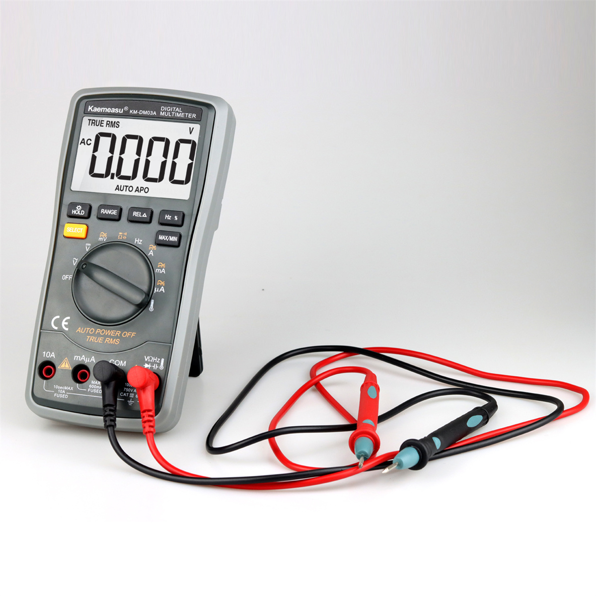 Kaemeasu KM-DM03A Professional High Precision Digital Multimeter DC & AC Voltage Current Measurement Resistance Capacitance Frequency Temperature Duty Cycle Ideal for Electrical Maintenance and Auto Repair