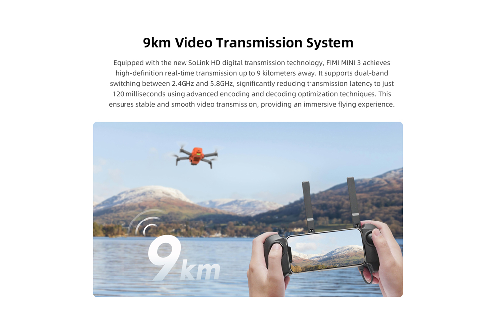 [EU Direct] FIMI X8 MINI 3 SoLink 9KM FPV Super Night Video Mode With 4K 60fps 1/2