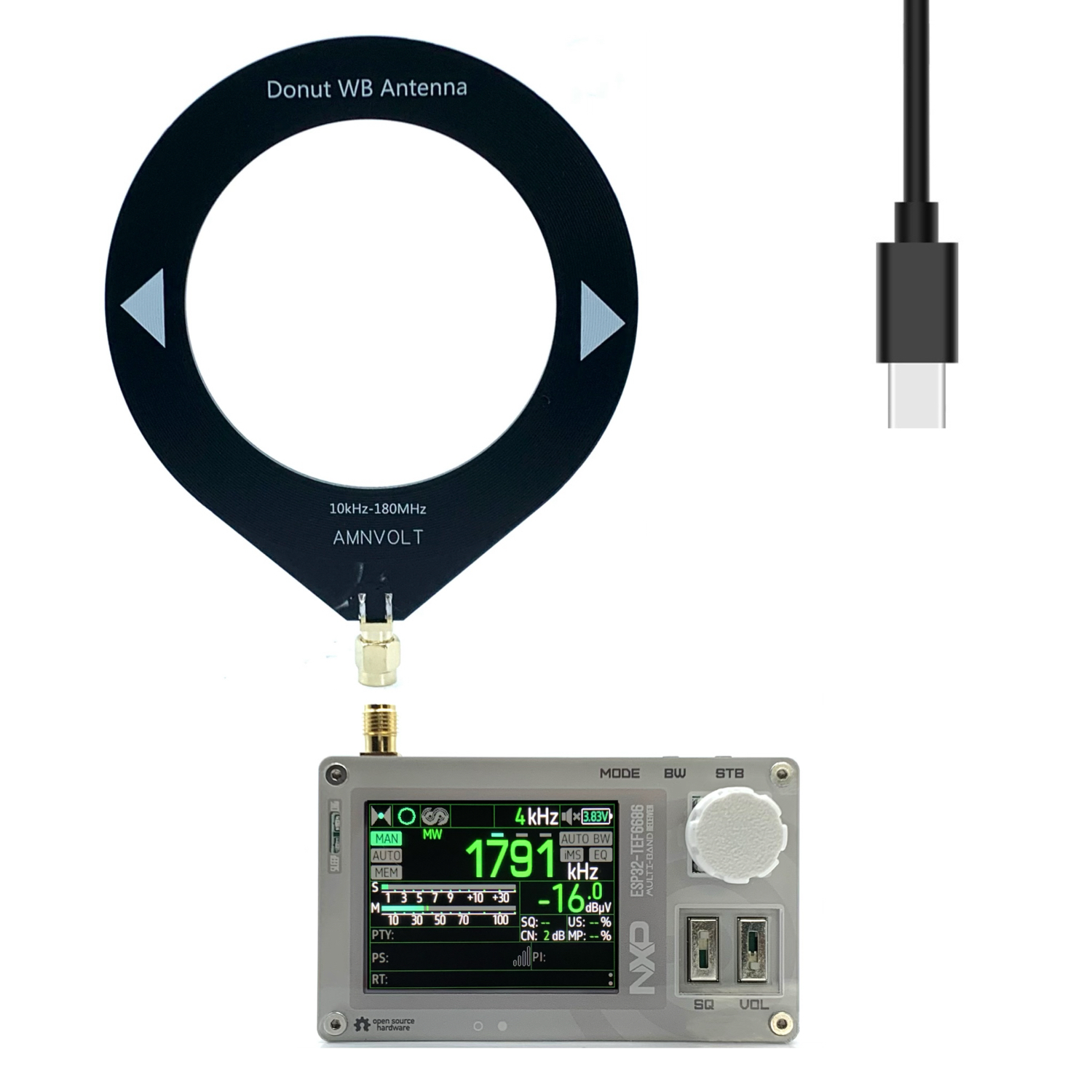 AMNVOLT C3 Mini TEF6686 DSPラジオ ESP32チップ フルバンドラジオ FM