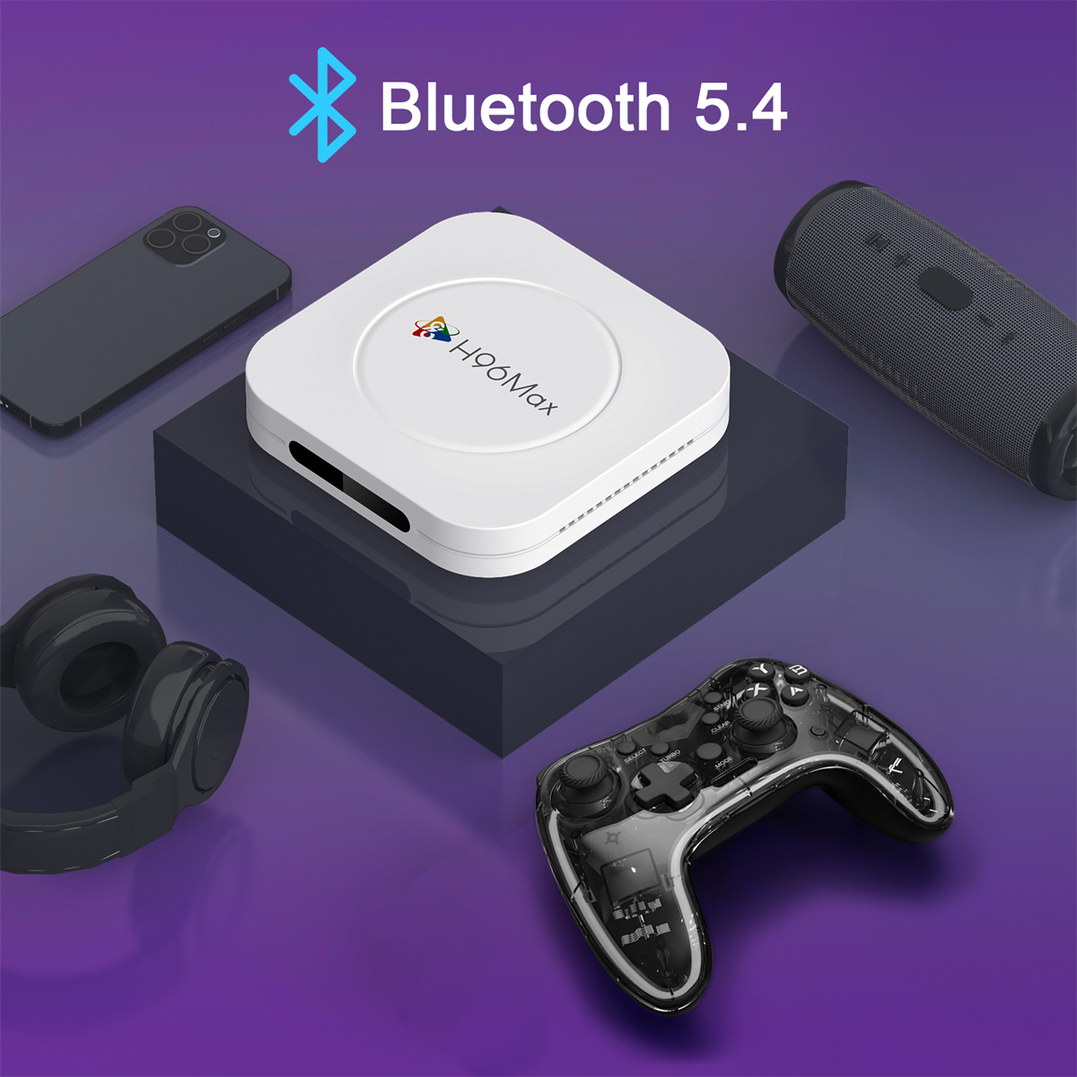 H96MAX M1 Plus TV Box különböző csatlakozási portjai