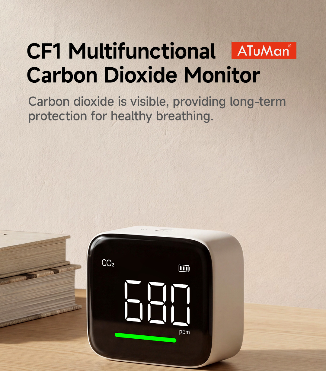 ATuMan CF1 Multifunctional Carbon Dioxide Monitor