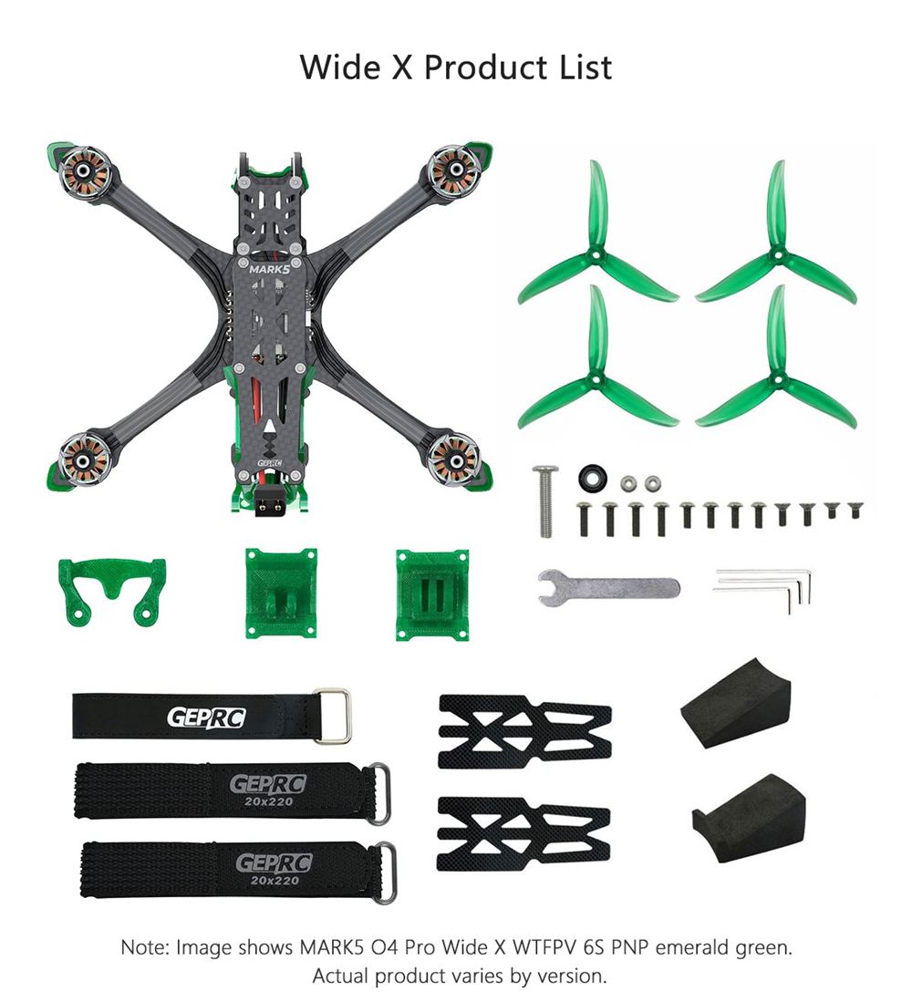 GEPRC MARK5 225mm 5 Inch 6S Wide X RC WTFPV Drone PNP BNF Compatible with DJI O4 Pro Air Unit Digital System