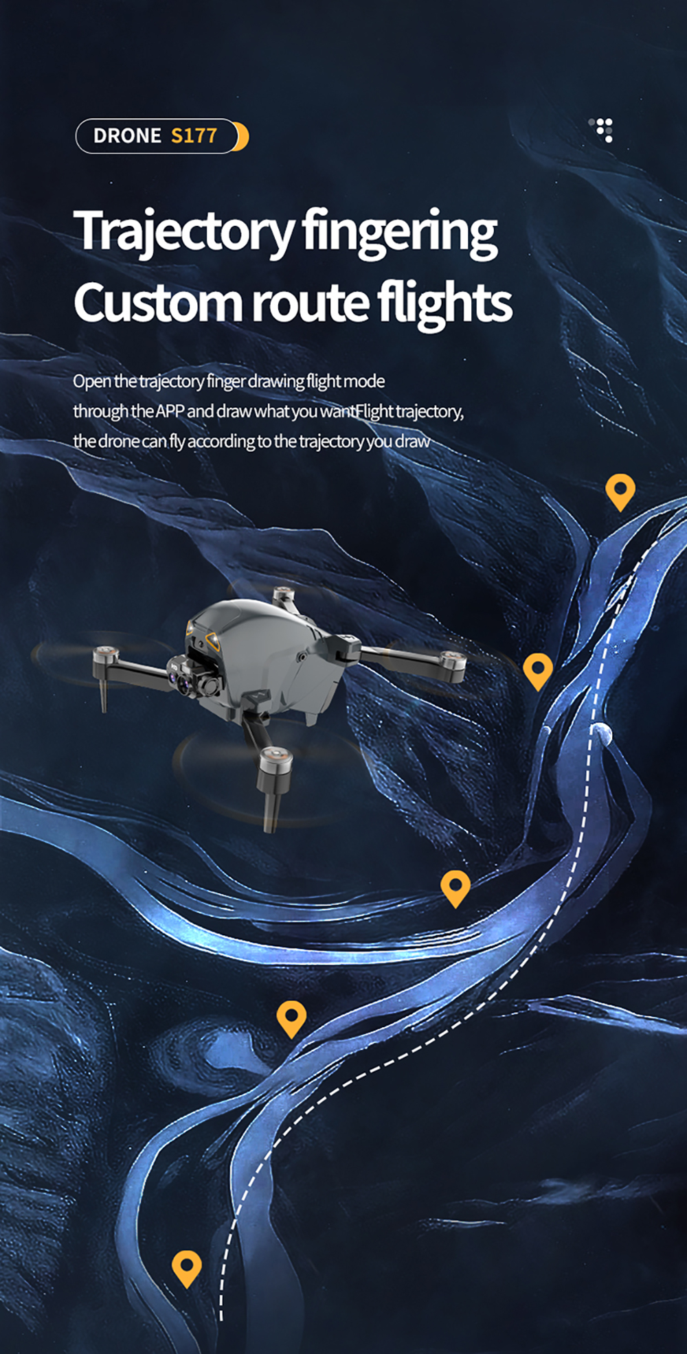 YLR/C S177 WiFi FPV with HD Dual Camera 360° Obstacle Avoidance Optical Flow Positioning Brushless RC Drone Quadcopter RTF