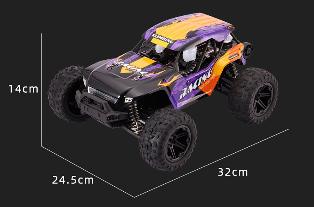 HX 1/14 2.4G 4WD RC Car Vehicle LED Light Off-Road High Speed Truck RTR Full Proportional Models Toys