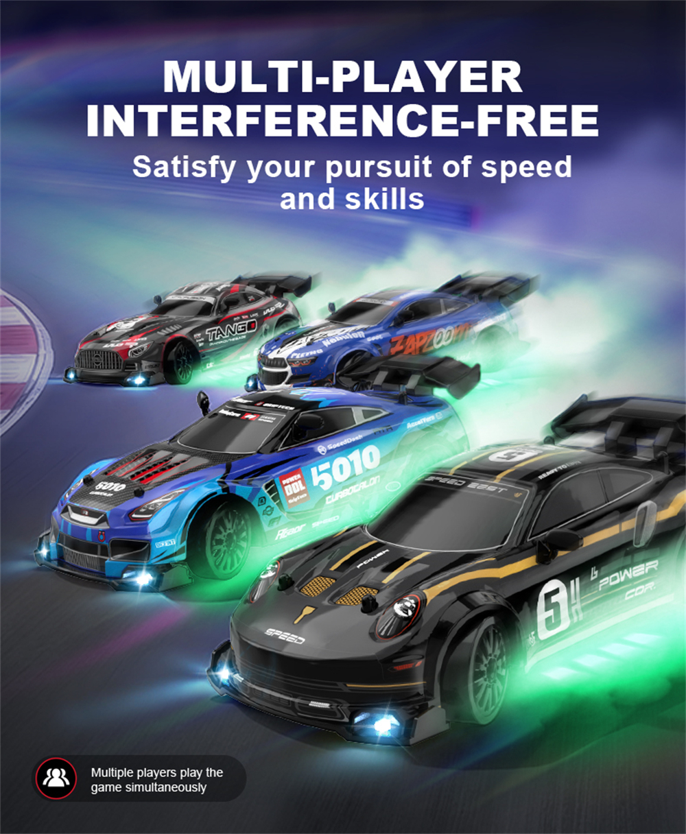 CV-E82 CV-E83 1/24 2.4G Drift RC Car LED Light Two Speed Full Scale High Speed Vehicle Models