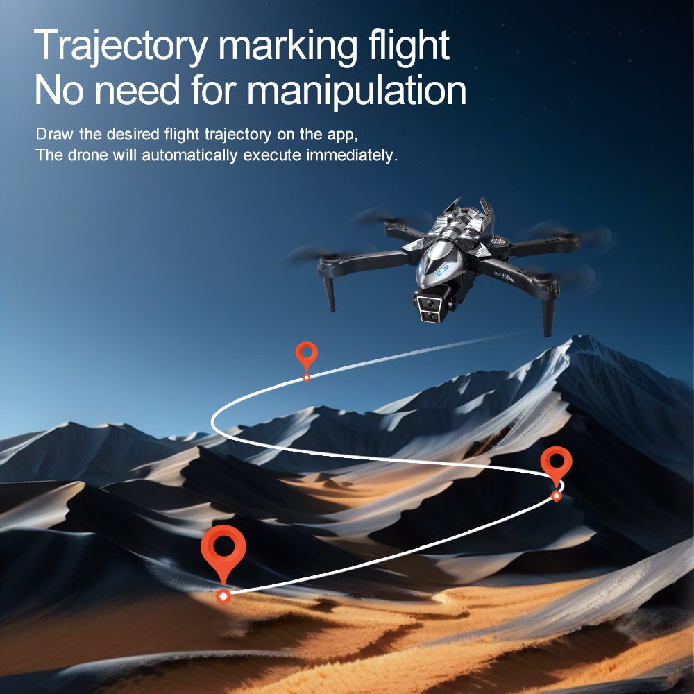 YCRC A66 WiFi FPV with HD Dual Camera 360° Obstacle Avoidance Optical Flow Positioning One-Key Spray Foldable RC Drone Quadcopter RTF