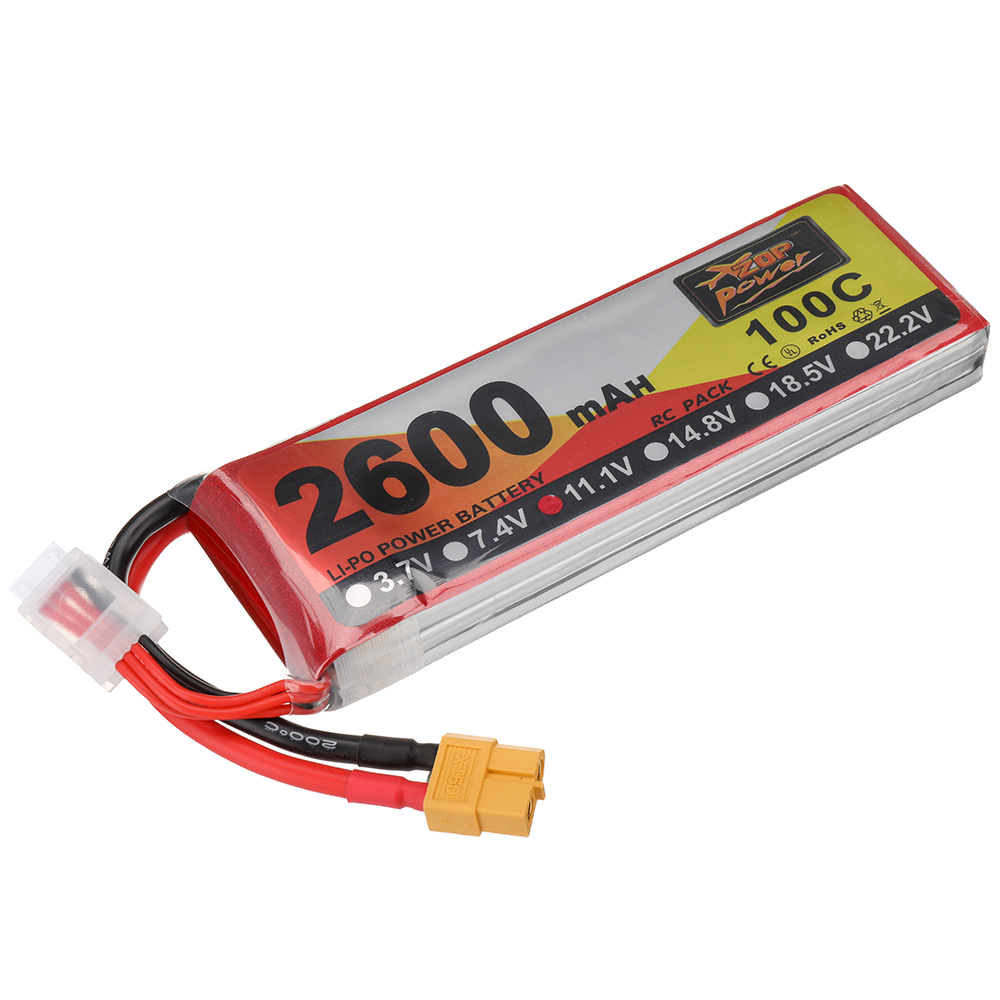 ZOP Power 11.1V 2600mAh 100C 3S LiPo Battery XT60 Plug for RC Drone