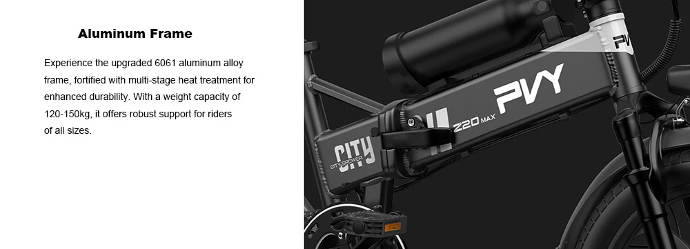 [EU DIRECT] PVY Z20 MAX Electric Bike 36V 15AH+10.6AH Dual Batteries 250W Motor Top Speed 25KM/H 20inch Tires 200KM Max Mileage 150KG Max Load Folding Electric Bicycle