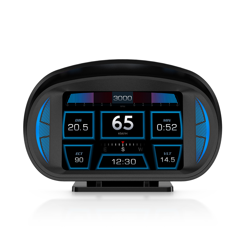 P2 HUD OBD2ディスプレイ 車用スロープメーター GPSスピードメーター