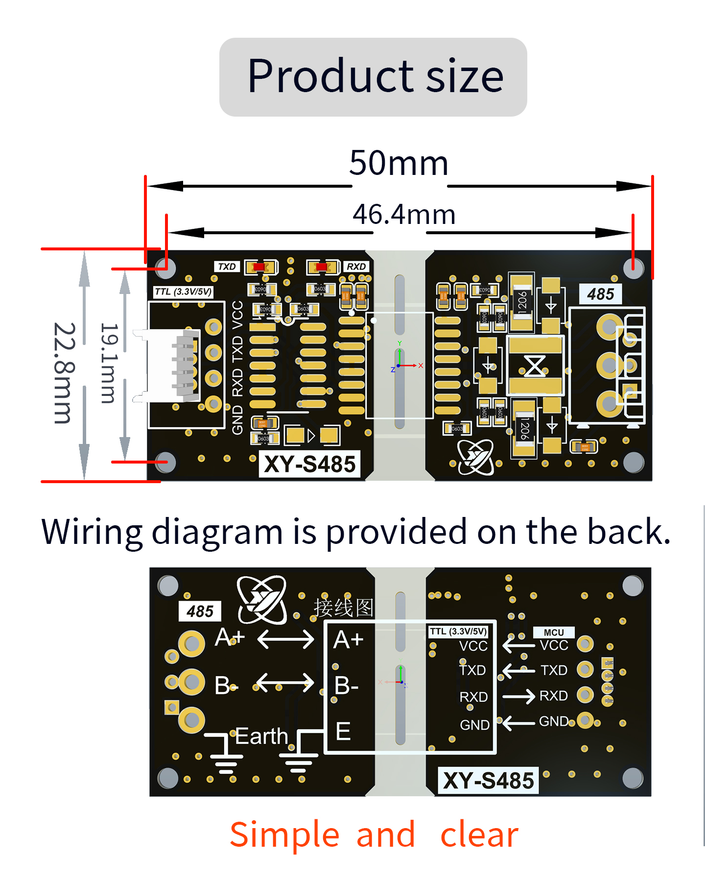 Sinilink XY-S485 TTL to RS485 Converter Module Automatic Direction